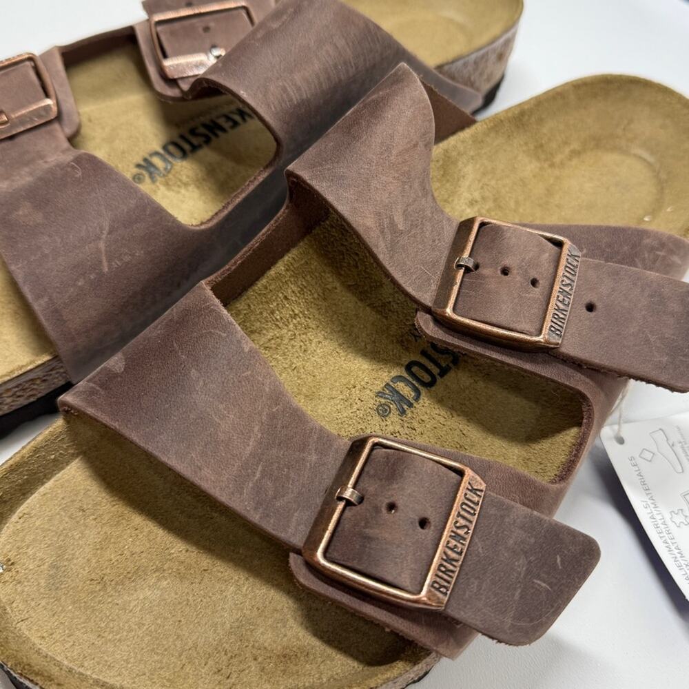 NIB • Birkenstock Arizona Oiled Leather Size: 41 L10/M8- Normal Width - Picture 4 of 6